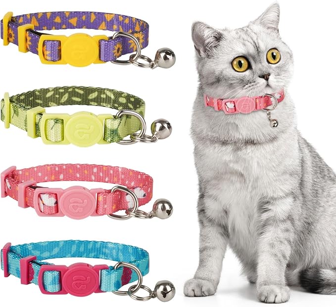 azuza 4 Pack Breakaway Cat Collar by azuza