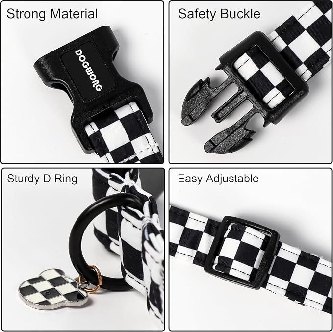 DOGWONG Checkered Dog Collar - Image 3