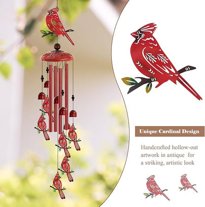 for Women Cardinal Wind Chimes for Outside, Decoration for Outdoor - Image 2