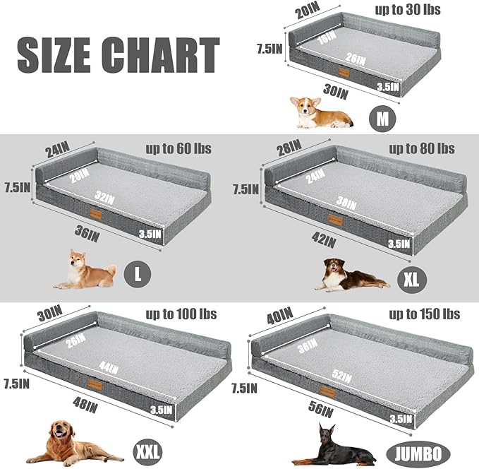 Patas Lague Orthopedic Jumbo Dog Bed - Image 6