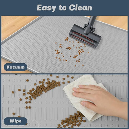 47" x 35" Silicone Cat Food Mat, Waterproof Pet Feeding Mat - Image 5