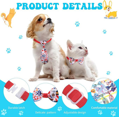 Reginary 100 Pieces Dog Bow Tie Collar Set Include 40 Dog Neckties, and 30 - Image 3