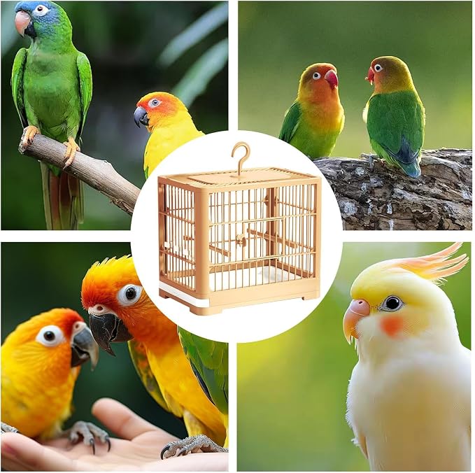 2025 New Carry Cage for Parakeet Portable 30x23x26cm Bird Travel Carrier Cage - Image 4