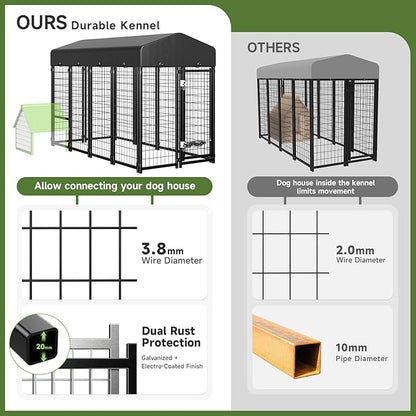 Dog Kennel Outdoor, Large Outside Dog Kennel - Image 4