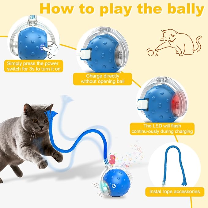 2-Pack Interactive Cat Toys Ball - Image 7