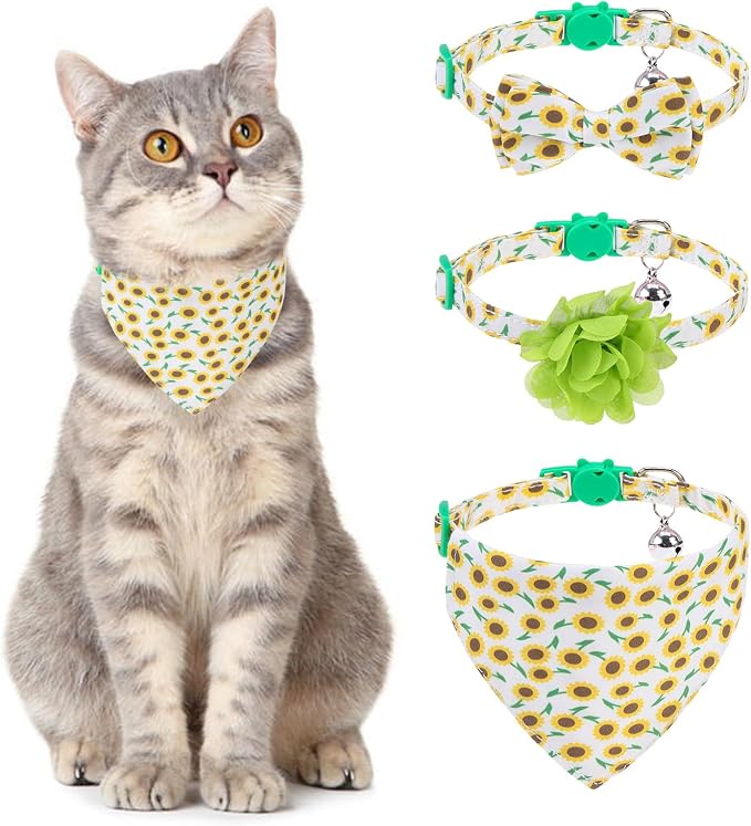 Breakaway Cat Collars with Bell & Cute Pendants by VKPETFR