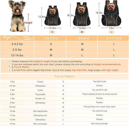 WOYYHO Pet Dog Carrier Backpack Small Dog Front Backpack Ventilated Mesh Dog - Image 4