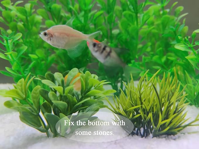 AQUANEAT Artificial Fish Tank Plants, Plastic Aquarium Decorations - Image 5