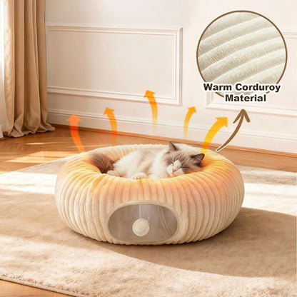 Cat Tunnel Bed with 40 Pcs Interactive Cat Toys, Cat Tube with Kitten Toys - Image 5