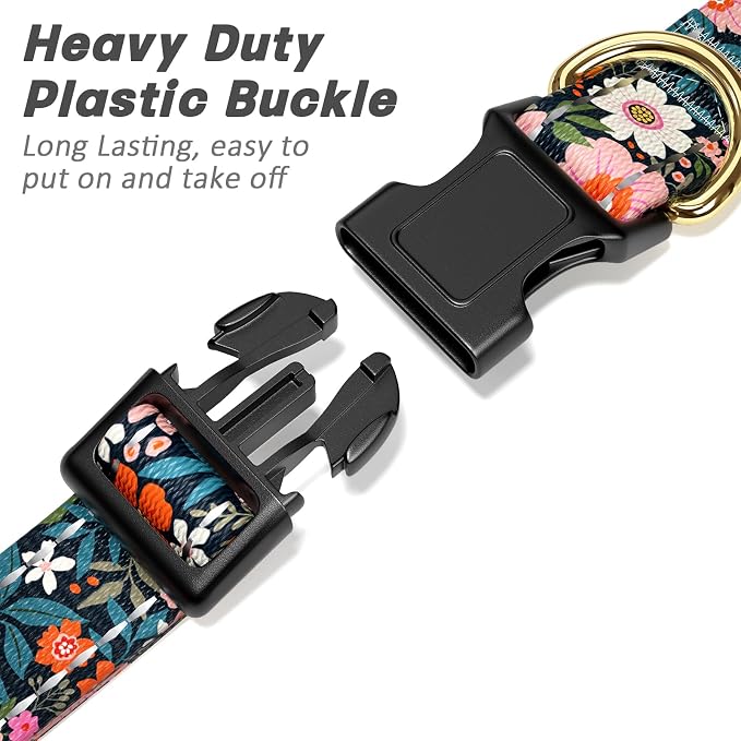 Reflective Dog Collar for Extra Small Dogs, Cute Flower Theme Adjustable - Image 4