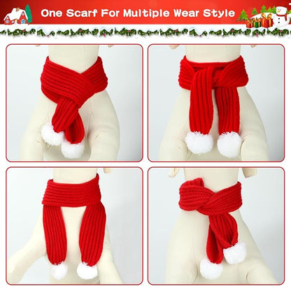 BWOGUE 2-Piece Knitted Dog Christmas Scarf & Bandana - Image 4