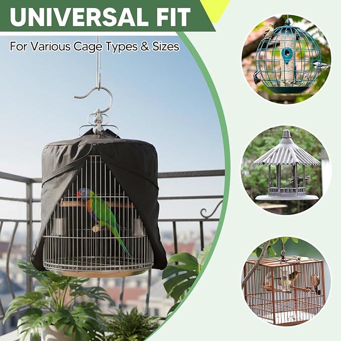 Bird Cage Cover Birdcage Cover Protector Washable Sunproof Dustproof Windproof - Image 7