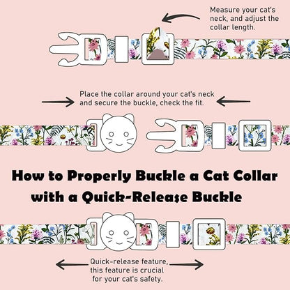 2 Pack Cotton Breakaway Cat Collars Set - Image 3