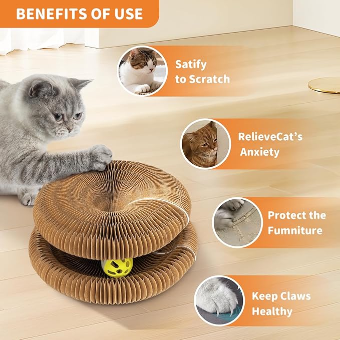 Collapsible Cats Cardboard Scratcher, Interactive Cat Toys - Image 6