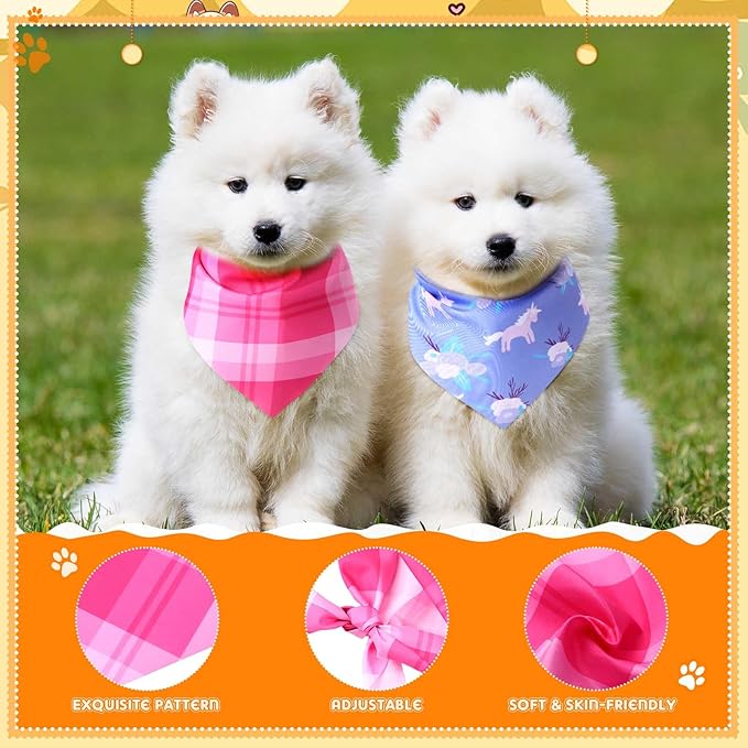 Wesiti 100 Pcs Dog Bandanas Bulk Winter Pet Bandanas Colorful Triangle Scarf - Image 4