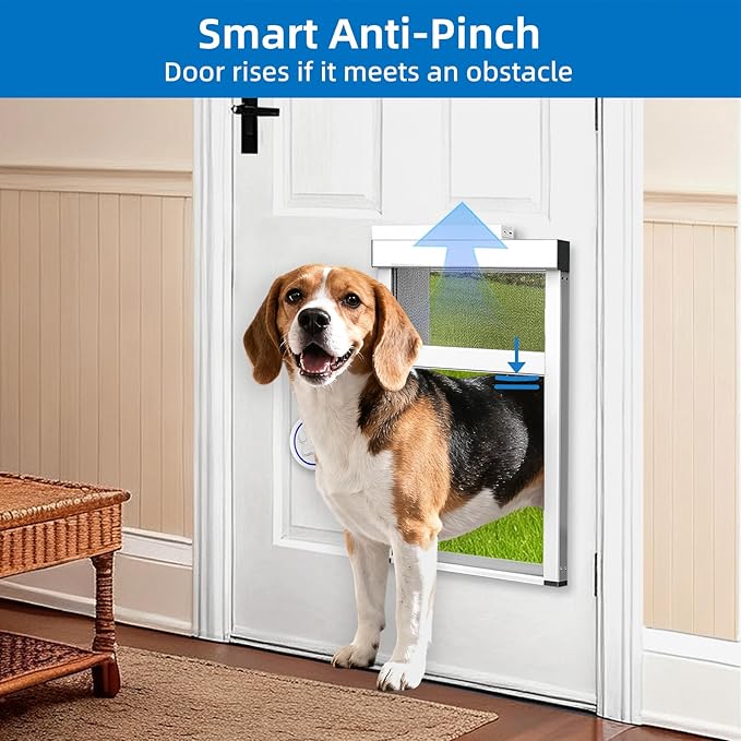 Automatic Dog Door with Doorbell Activation, 2-Flap Electronic Smart Pet Door - Image 5