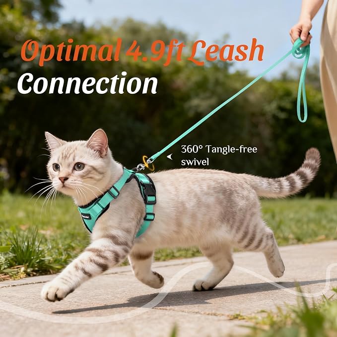 Dooradar Cat Harness and Leash Set, Escape Proof Safe Adjustable Kitten Vest - Image 7