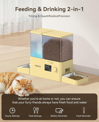 Rojeco 36Cups/8.5L Pet Automatic Cat Feeder and Gravity Water Dispenser - Image 2