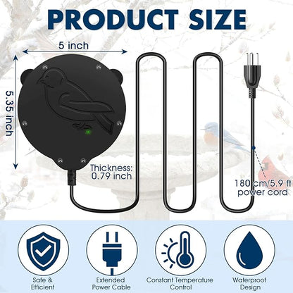 2 Pack Outdoors 100W Bird Bath Heater - Image 2