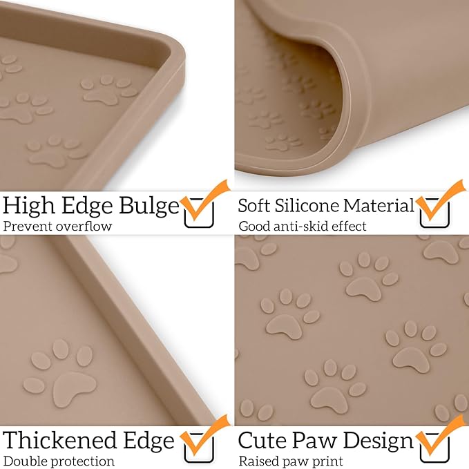 Ptlom Dog Food Mat Anti-Slip Bowl Mats - Image 8