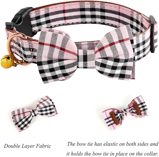 Yizepet Dog Collar with Bow Tie- Adjustable pet Collar - Image 4