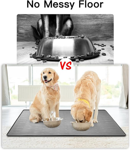 39.4"x29.5" Large Pet Food Mat, Silicone Dog Mats - Image 4