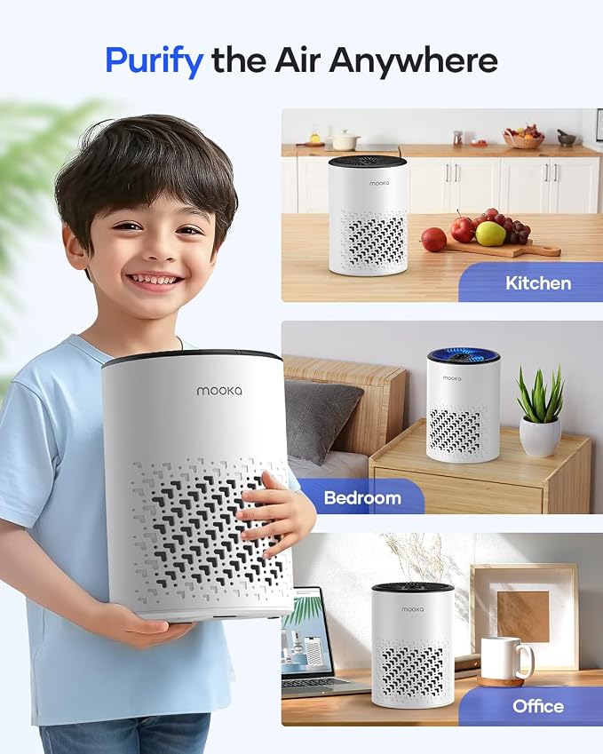Air Purifiers for Bedroom Home, MOOKA HEPA Air Purifier for Home Pets - Image 8