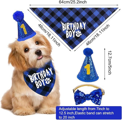 Dog Party Supplies, Boy Bandana - Image 3
