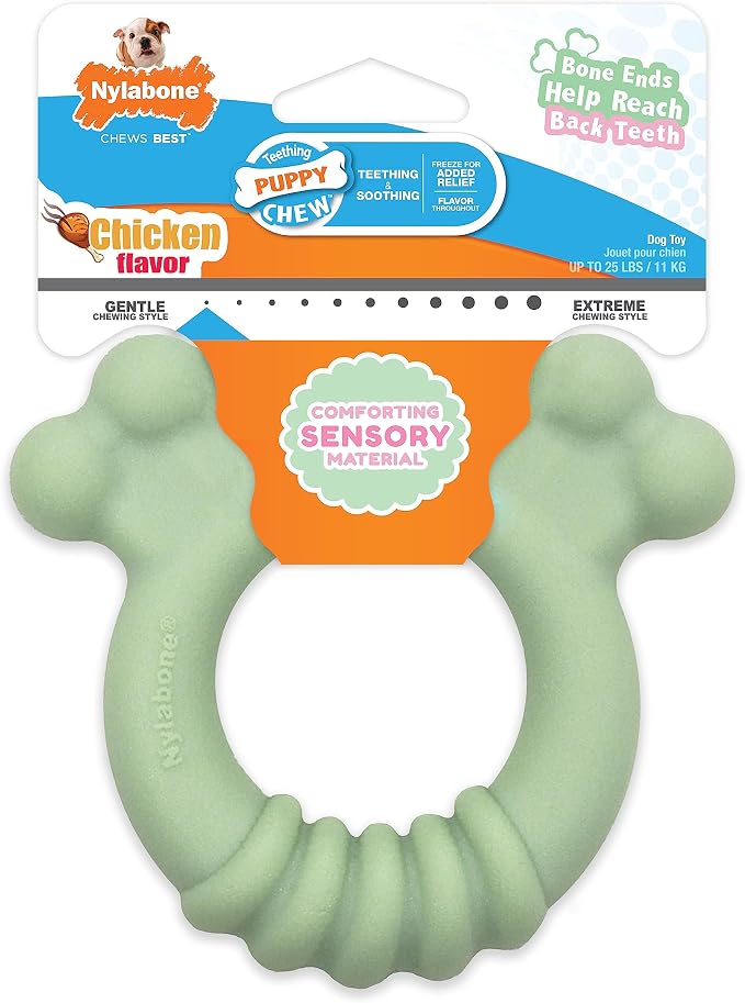 Nylabone Sensory Material Soothing Puppy Chew Toy Ring, Toys - Image 12