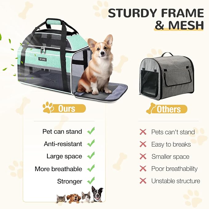 Lekereise Top-Expandable Pet Carrier 17x11x9.5 Inch Alaska Hawaiian Airline - Image 8