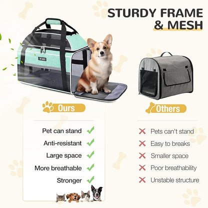 Lekereise Top-Expandable Pet Carrier 17x11x9.5 Inch Alaska Hawaiian Airline - Image 8