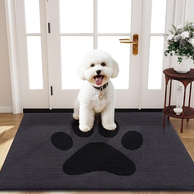 Buganda Dog Door Mat for Muddy Paws, Absorbent Dirt Trapper Non Slip Indoor by Buganda