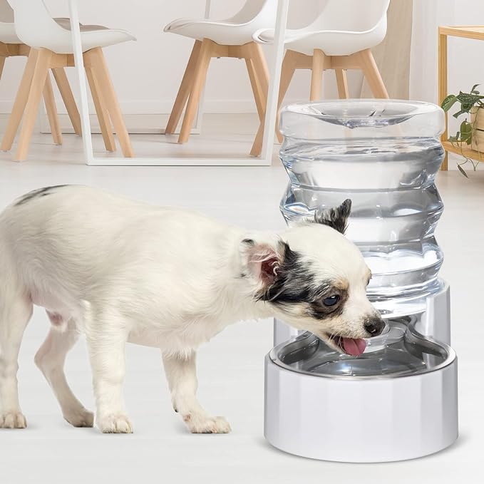 RIZZARI Dog Water Bowl Dispenser: 5L Large Stainless Steel Gravity Feeder - Image 8