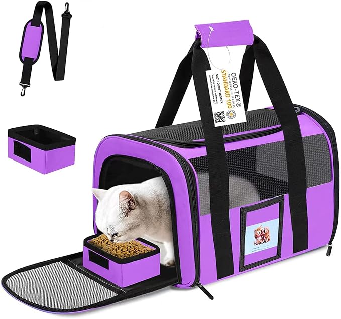 Large Cat Carrier Soft Sided Pet Carriers by SECLATO
