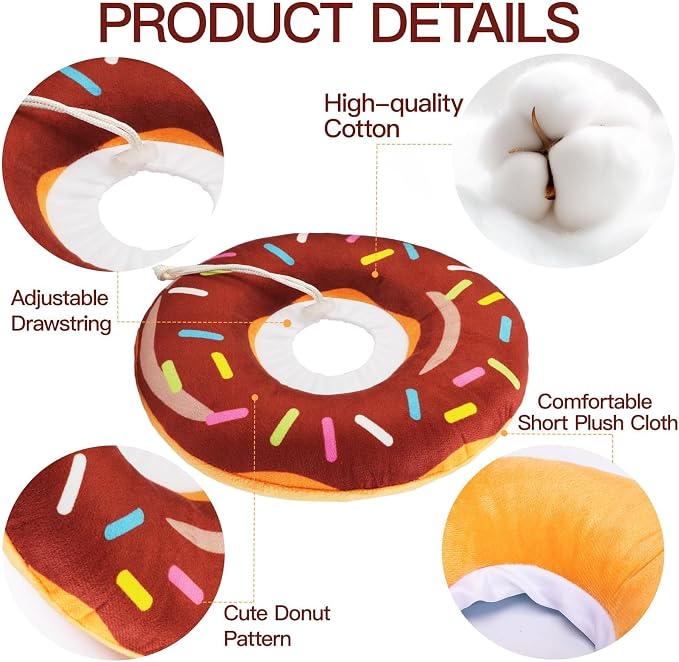 Cat Cone Collar Soft, Cute Cat Donut Collar After Surgery, Adjustable Kitten - Image 5