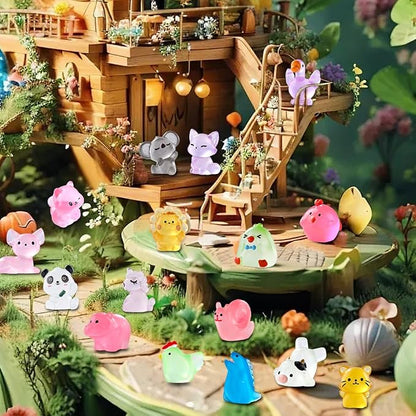 DIYDEC 60PCS Luminous Mini Resin Animals 60 Styles Miniatures Glow in The Dark - Image 3