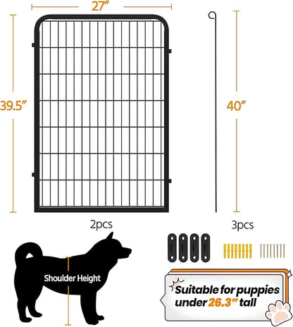 Yaheetech Dog Playpen Outdoor, 40 inch 4 Panels Dog Pen Indoor Heavy Duty Puppy - Image 5