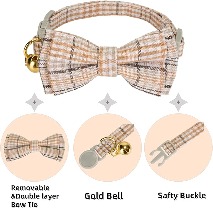 2 Pack Soft Cotton Cat Collars - Image 2