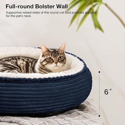 Love's cabin Round Donut Cat and Dog Cushion Bed, 20in Pet Bed - Image 5