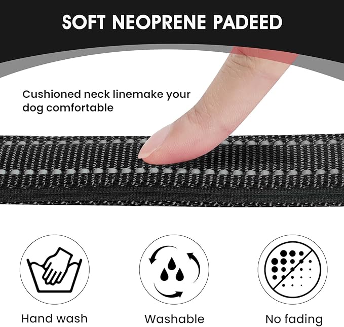 Reflective Dog Collar Padded - Image 3