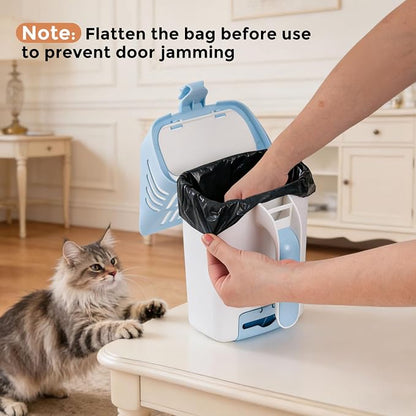 Cat Litter Scoop with Holder & Trash Can, 3-in-1 Mess-Free Poop Scooper - Image 7