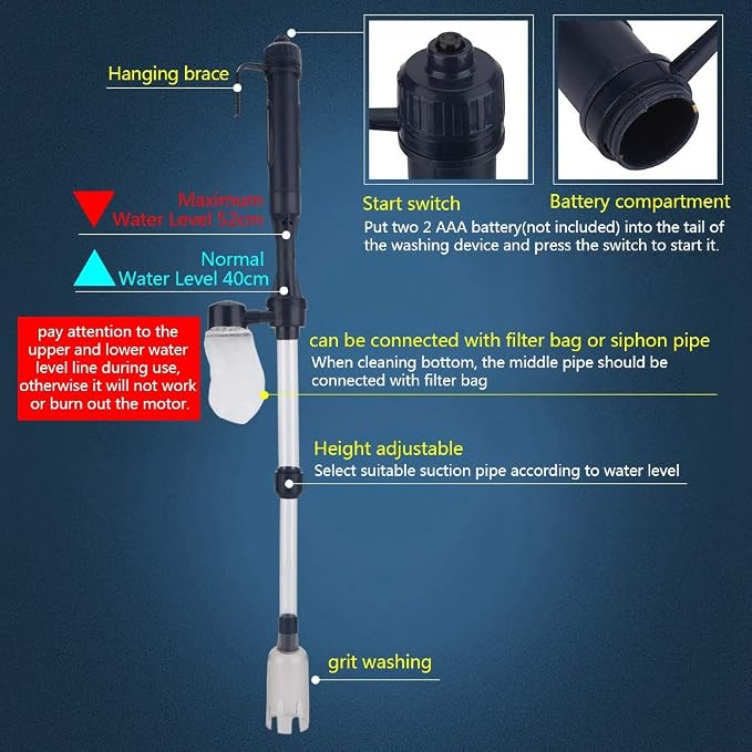 Electric Aquarium Filter Pump 3-in-1 Water Changer & Cleaner - Image 5