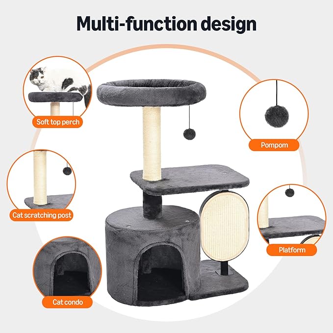Amazon Basics Cat Tree Tower, Solid Steel Frame - Image 2