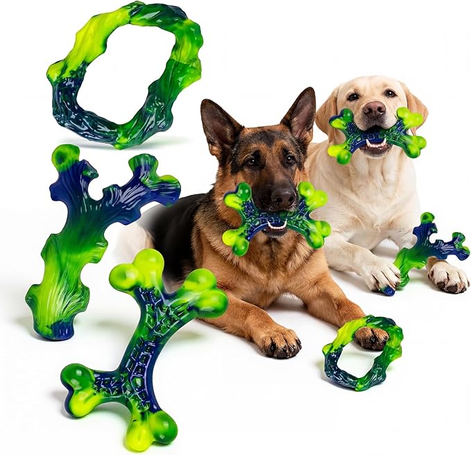 6-Pack Indestructible Dog Toys for Large Breed: Dog Toys for Aggressive Chewers by Frienhund