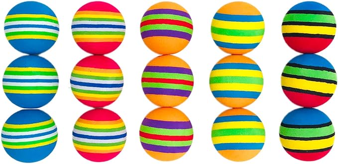 PET SHOW 15pcs 1.4" Interactive Cat Toy Balls - Image 3