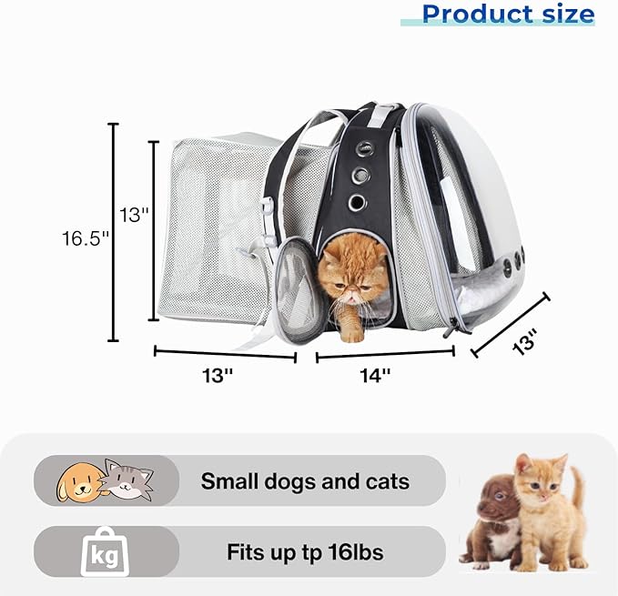 Lollimeow Expandable Cat Backpack Carrier - Image 3