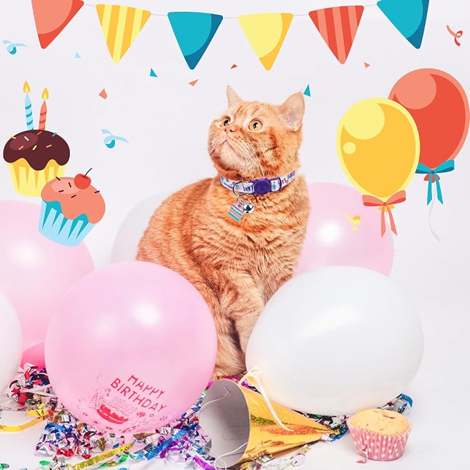 SCENEREAL Birthday Cat Collars Breakaway - Image 6