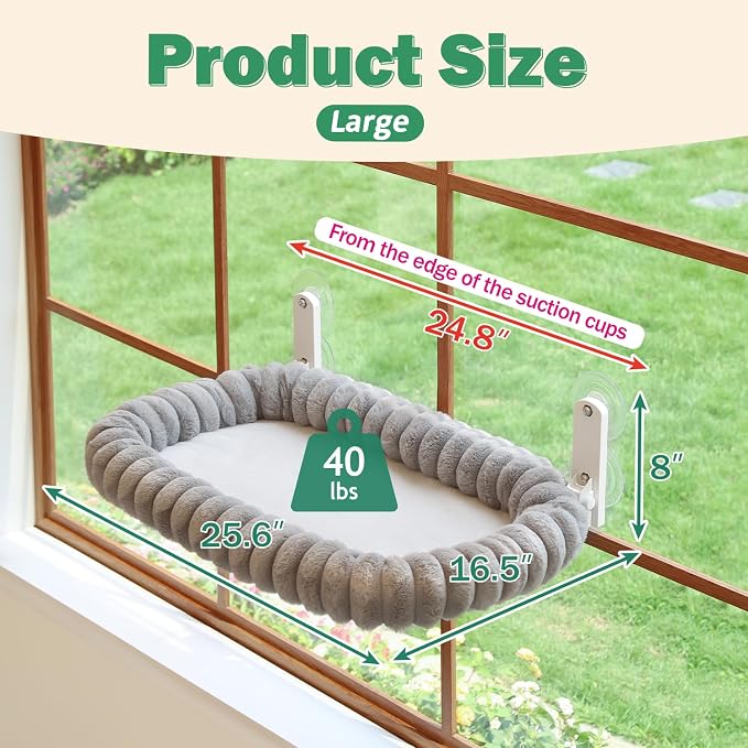 Zakkart SnugCloud Foldable Cat Window Perch - Image 3
