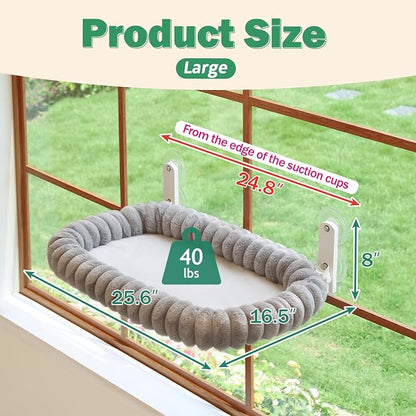 Zakkart SnugCloud Foldable Cat Window Perch - Image 3