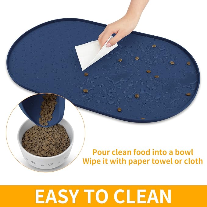 KPWACD Pet Feeding Mat for Dogs and Cats, Silicone Dog Placemat Non-Slip - Image 5
